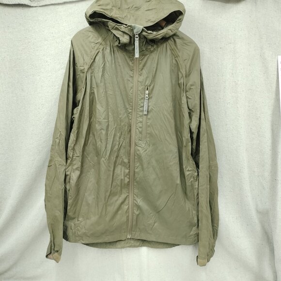 Bass Pro Shop Mens Nylon Jacket Green Hooded Rain Coat Size Medium - Picture 1 of 9